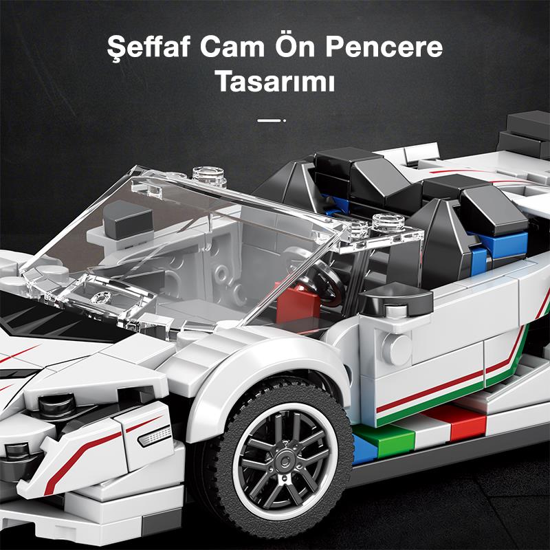 Reobrix Creator 687 Lamborghini SVJ Spor Araba Yaratıcı Yapı Blok Seti Building Blocks - 348 Parça