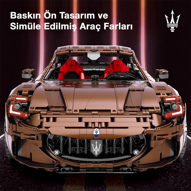 Reobrix 11009 Lisanslı 1/8 Maserati GranTurismo Kumanda ve Motorlu Yaratıcı Yapı Blok Seti Building Blocks - 5480 Parça