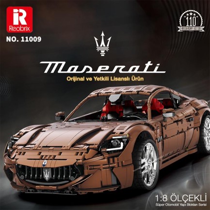 Reobrix 11009 Lisanslı 1/8 Maserati GranTurismo Kumanda ve Motorlu Yaratıcı Yapı Blok Seti Building Blocks - 5480 Parça - Thumbnail