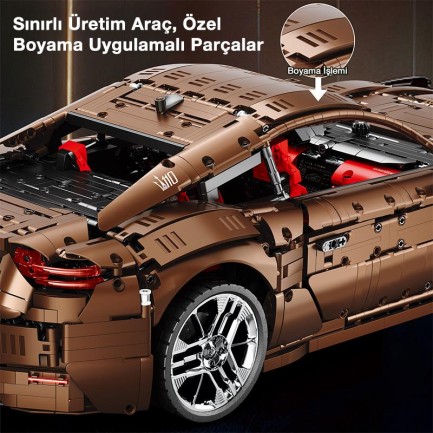 Reobrix 11009 Lisanslı 1/8 Maserati GranTurismo Kumanda ve Motorlu Yaratıcı Yapı Blok Seti Building Blocks - 5480 Parça - Thumbnail