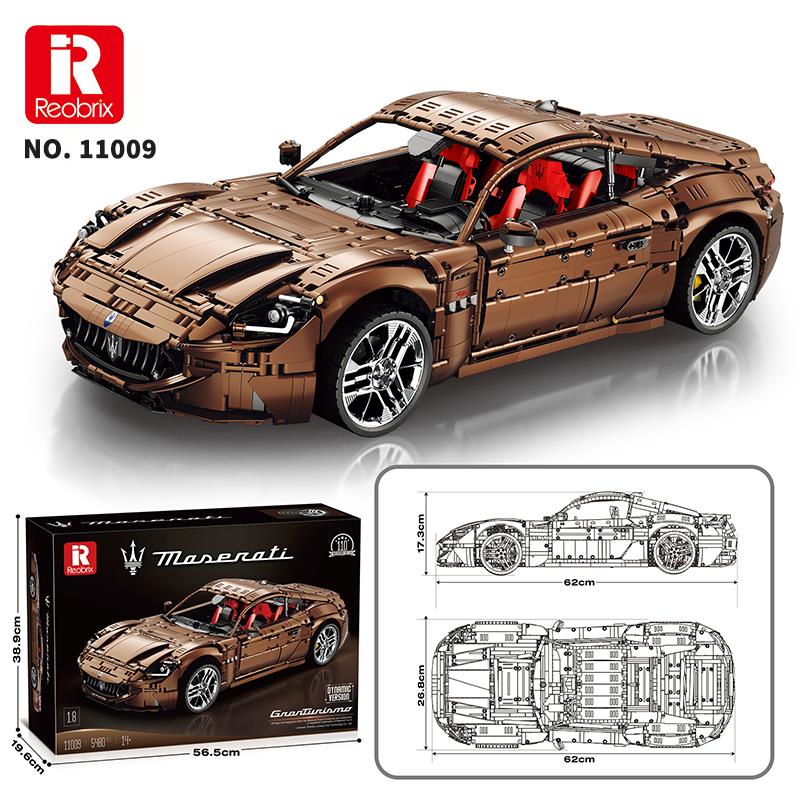 Reobrix 11009 Lisanslı 1/8 Maserati GranTurismo Kumanda ve Motorlu Yaratıcı Yapı Blok Seti Building Blocks - 5480 Parça