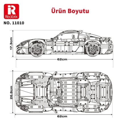 Reobrix Supercar Maserati GranTurismo 110th. Anniversary 11010 Brick Yapım Seti - Thumbnail
