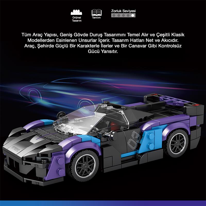 Reobrix Supercar McLaren Sabre 678 Brick Yapım Seti