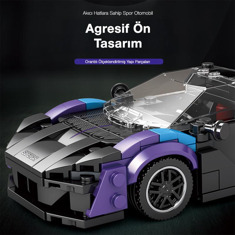 Reobrix Creator 678 McLaren Sabre Spor Araba Yaratıcı Yapı Blok Seti Building Blocks - 390 Parça