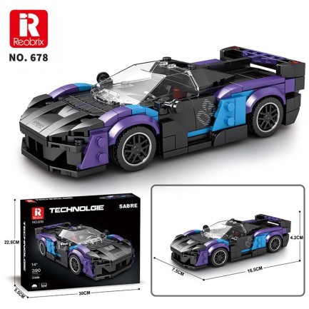 Reobrix Creator 678 McLaren Sabre Spor Araba Yaratıcı Yapı Blok Seti Building Blocks - 390 Parça - Thumbnail