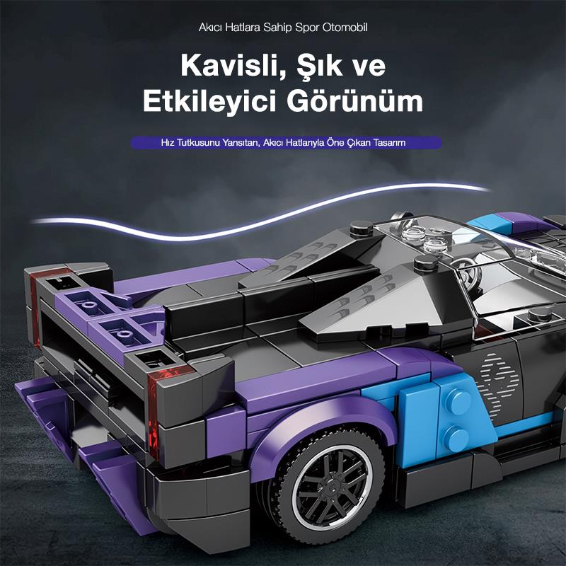 Reobrix Creator 678 McLaren Sabre Spor Araba Yaratıcı Yapı Blok Seti Building Blocks - 390 Parça