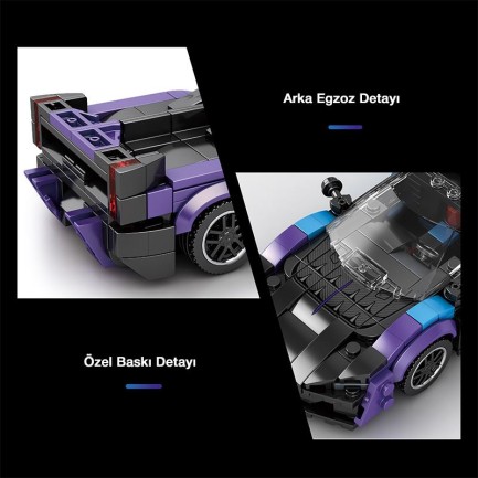 Reobrix Creator 678 McLaren Sabre Spor Araba Yaratıcı Yapı Blok Seti Building Blocks - 390 Parça - Thumbnail