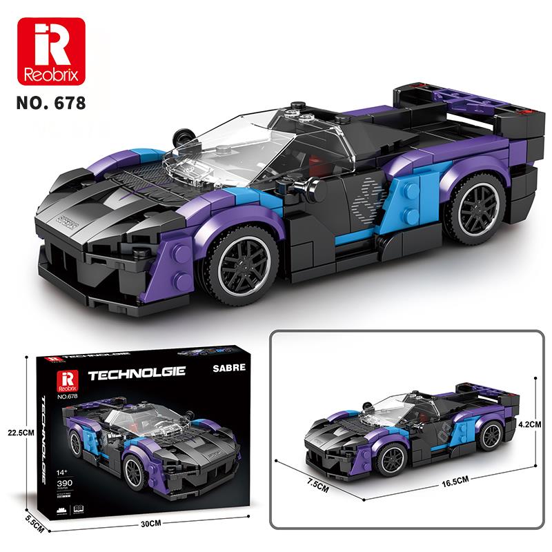 Reobrix Creator 678 McLaren Sabre Spor Araba Yaratıcı Yapı Blok Seti Building Blocks - 390 Parça