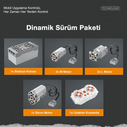 Reobrix Technic 11002-D 1/10 McLaren 675LT Spider Araba Kumanda&Motorlu Yaratıcı Yapı Blok Seti Building Blocks - 1886 Parça - Thumbnail