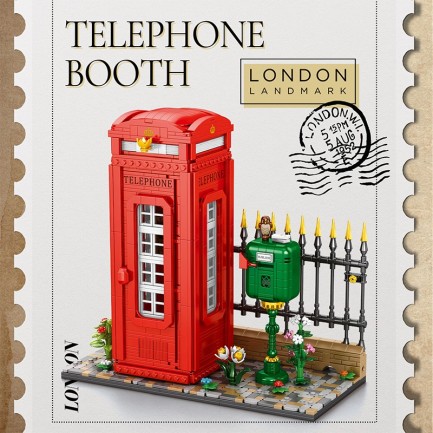 Reobrix Telephone Booth 66609 Brick Yapım Seti - Thumbnail