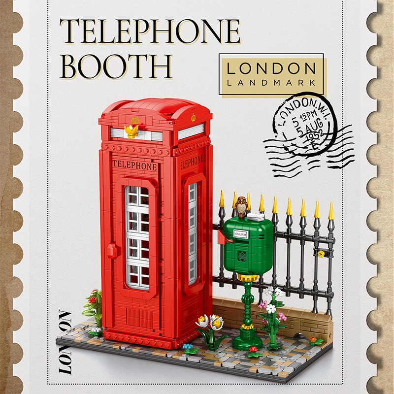Reobrix Telephone Booth 66609 Brick Yapım Seti