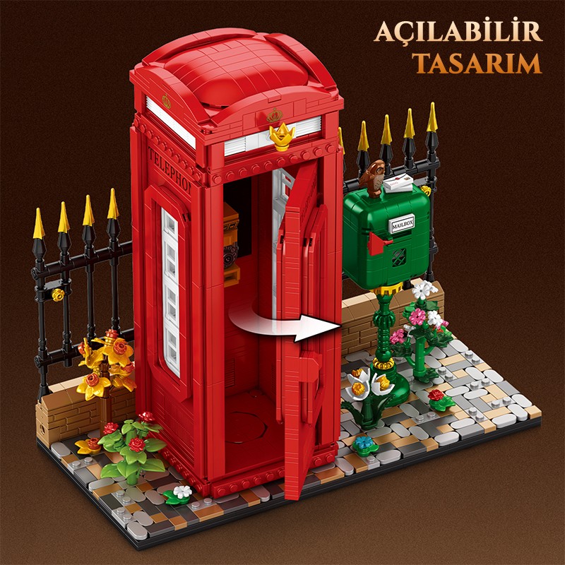 Reobrix Telephone Booth 66609 Brick Yapım Seti