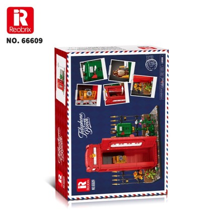 Reobrix Telephone Booth 66609 Brick Yapım Seti - Thumbnail