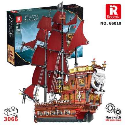Reobrix - Reobrix 66010 Korsan Gemisi Yaratıcı Yapı Blok Seti Building Blocks (Pirate Revenge - The Pirates) - 2776 Parça
