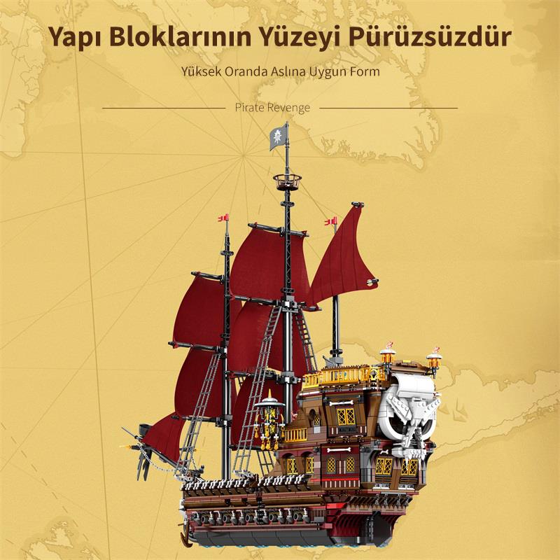 Reobrix 66010 Korsan Gemisi Yaratıcı Yapı Blok Seti Building Blocks (Pirate Revenge - The Pirates) - 2776 Parça