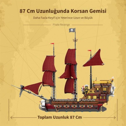 Reobrix 66010 Korsan Gemisi Yaratıcı Yapı Blok Seti Building Blocks (Pirate Revenge - The Pirates) - 2776 Parça - Thumbnail