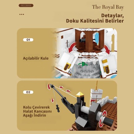 Reobrix 66013 Kraliyet Körfezi Yaratıcı Yapı Blok Seti Building Blocks (The Royal Bay)- 4168 Parça - Thumbnail