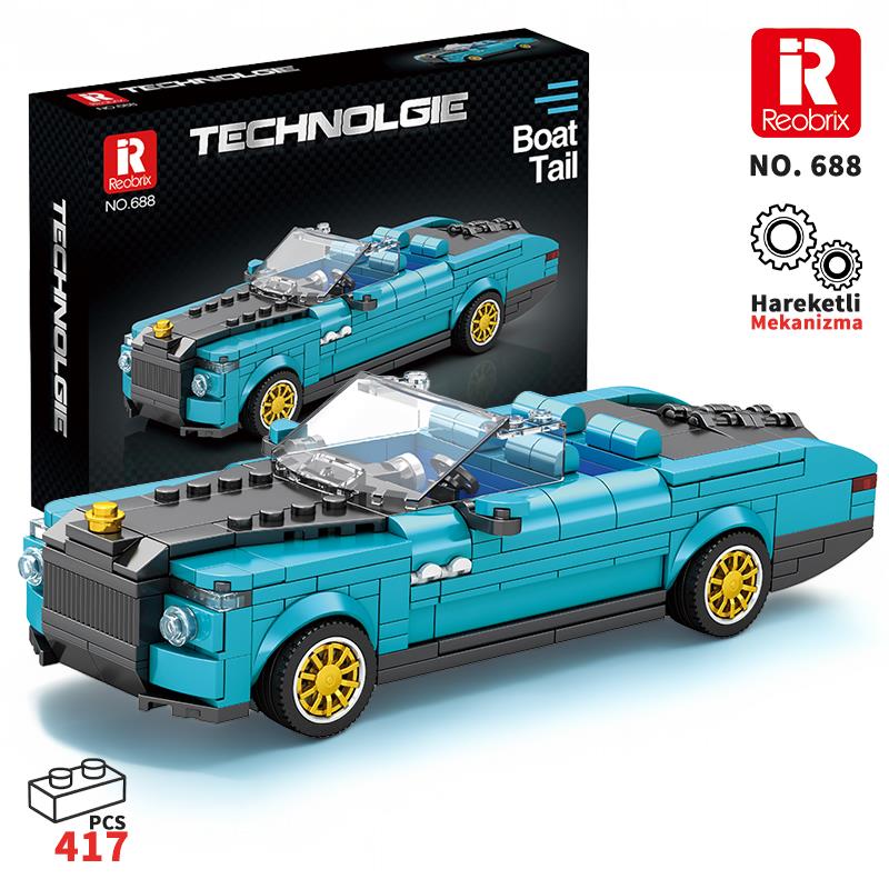 Reobrix Creator 688 Rolls Royce Boat Tail Araba Yaratıcı Yapı Blok Seti Building Blocks - 417 Parça
