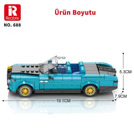 Reobrix Creator 688 Rolls Royce Boat Tail Araba Yaratıcı Yapı Blok Seti Building Blocks - 417 Parça - Thumbnail