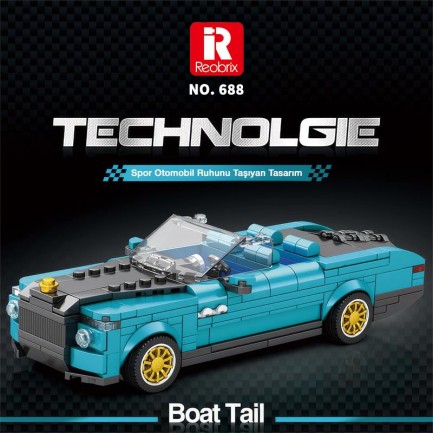 Reobrix Creator 688 Rolls Royce Boat Tail Araba Yaratıcı Yapı Blok Seti Building Blocks - 417 Parça - Thumbnail
