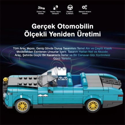 Reobrix Creator 688 Rolls Royce Boat Tail Araba Yaratıcı Yapı Blok Seti Building Blocks - 417 Parça - Thumbnail