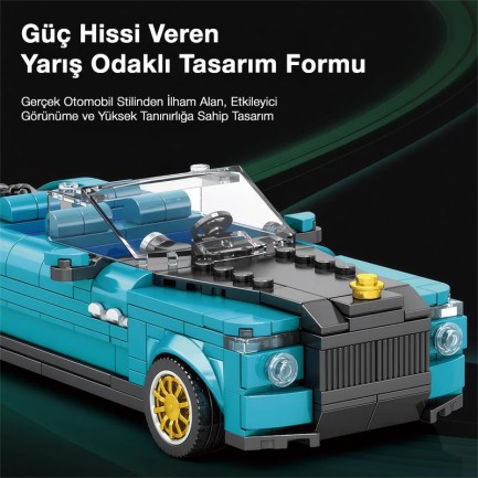 Reobrix Creator 688 Rolls Royce Boat Tail Araba Yaratıcı Yapı Blok Seti Building Blocks - 417 Parça - Thumbnail