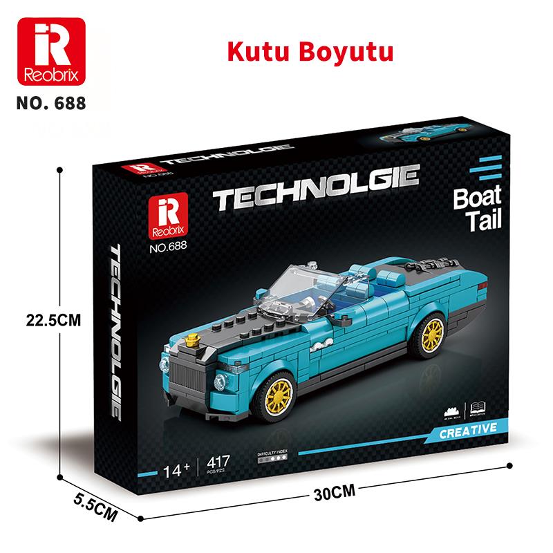Reobrix Creator 688 Rolls Royce Boat Tail Araba Yaratıcı Yapı Blok Seti Building Blocks - 417 Parça
