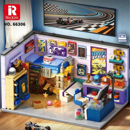 Reobrix Triangular Bedroom Scene 66306 Brick Yapım Seti - Thumbnail