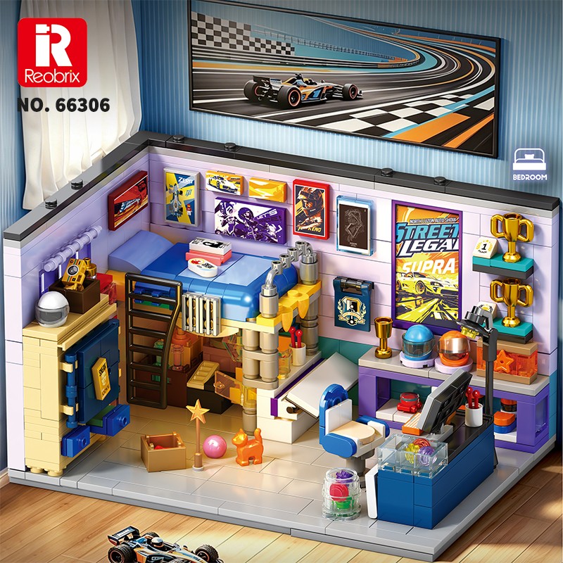 Reobrix Triangular Bedroom Scene 66306 Brick Yapım Seti