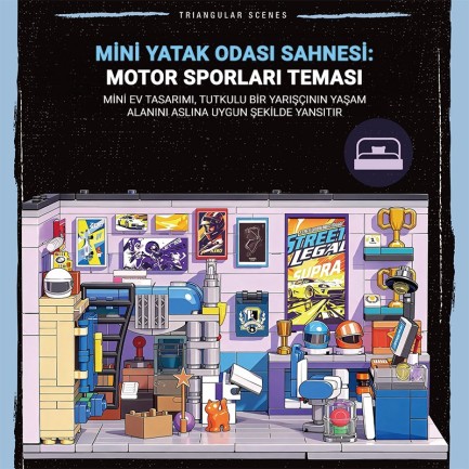 Reobrix Triangular Bedroom Scene 66306 Brick Yapım Seti - Thumbnail