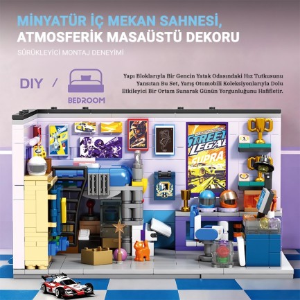 Reobrix Triangular Bedroom Scene 66306 Brick Yapım Seti - Thumbnail