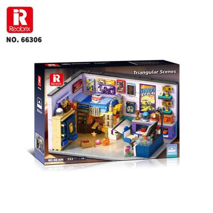 Reobrix Triangular Bedroom Scene 66306 Brick Yapım Seti - Thumbnail