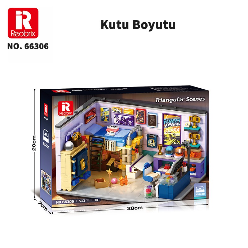 Reobrix Triangular Bedroom Scene 66306 Brick Yapım Seti