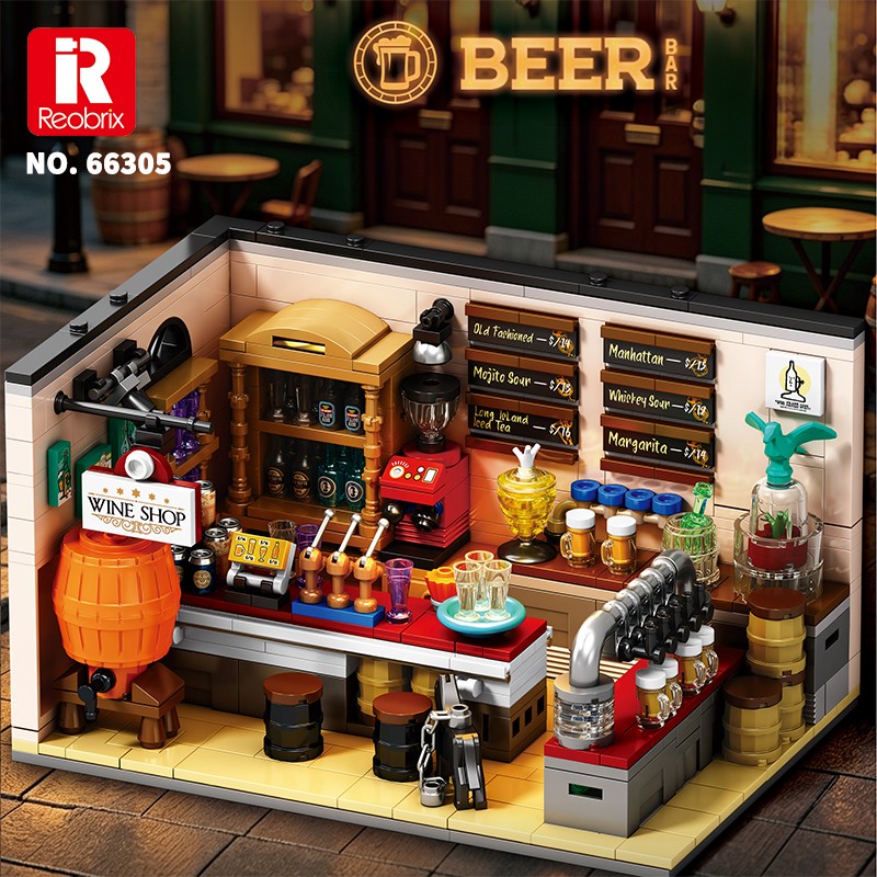 Reobrix Triangular Beer Bar Scene 66305 Brick Yapım Seti