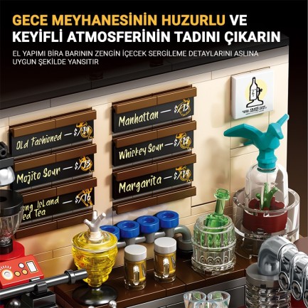 Reobrix Triangular Beer Bar Scene 66305 Brick Yapım Seti - Thumbnail