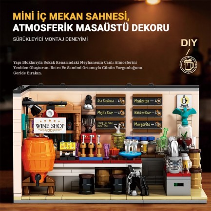 Reobrix Triangular Beer Bar Scene 66305 Brick Yapım Seti - Thumbnail