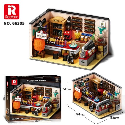 Reobrix Triangular Beer Bar Scene 66305 Brick Yapım Seti - Thumbnail