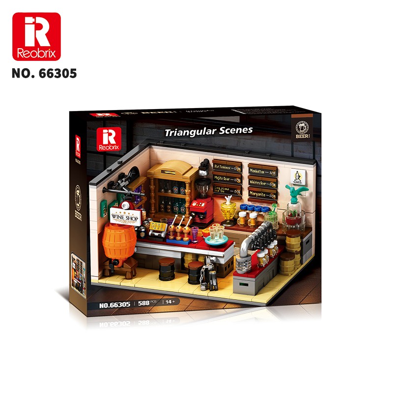 Reobrix Triangular Beer Bar Scene 66305 Brick Yapım Seti