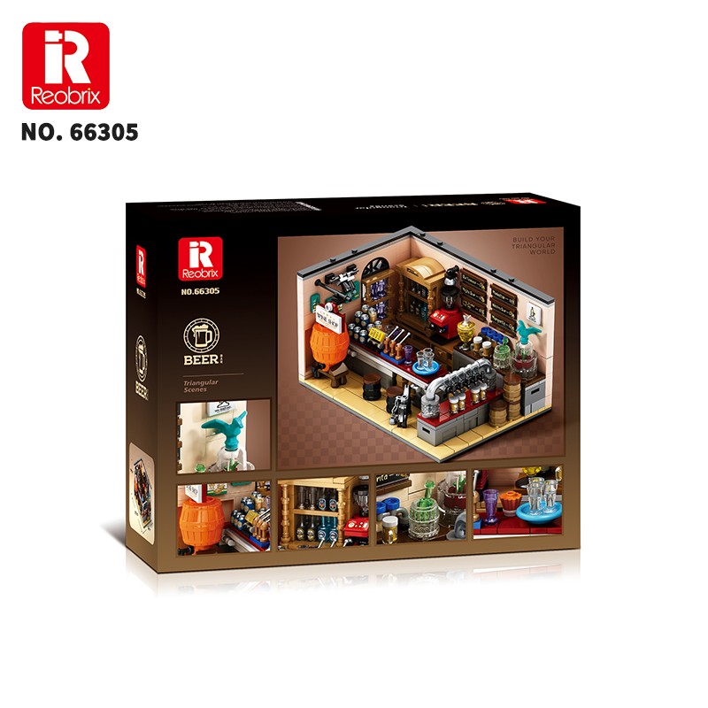 Reobrix Triangular Beer Bar Scene 66305 Brick Yapım Seti