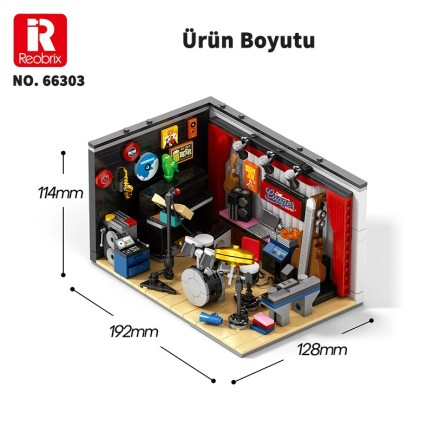 Reobrix Triangular Jazz Club Scene 66303 Brick Yapım Seti - Thumbnail