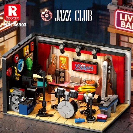 Reobrix Triangular Jazz Club Scene 66303 Brick Yapım Seti - Thumbnail