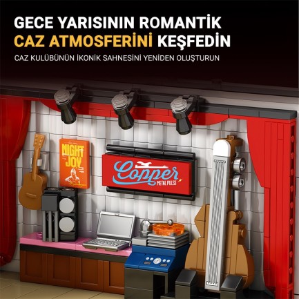 Reobrix Triangular Jazz Club Scene 66303 Brick Yapım Seti - Thumbnail