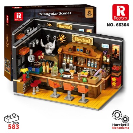 Reobrix - Reobrix Triangular Old Bar Scene 66304 Brick Yapım Seti