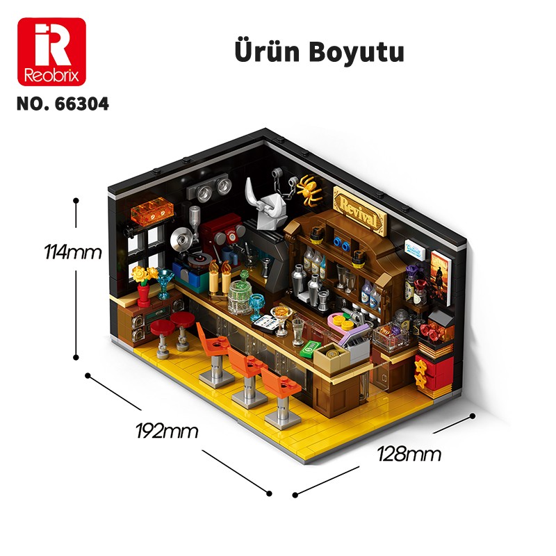 Reobrix Triangular Old Bar Scene 66304 Brick Yapım Seti