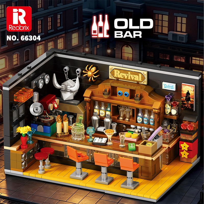 Reobrix Triangular Old Bar Scene 66304 Brick Yapım Seti