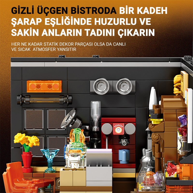 Reobrix Triangular Old Bar Scene 66304 Brick Yapım Seti