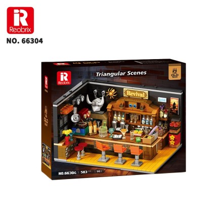 Reobrix Triangular Old Bar Scene 66304 Brick Yapım Seti - Thumbnail