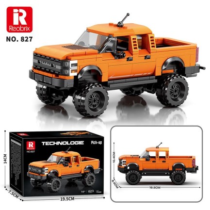 Reobrix Technic 827 Ford F-150 Raptor Kamyon Araba Yaratıcı Yapı Blok Seti Building Blocks - 423 Parça - Thumbnail