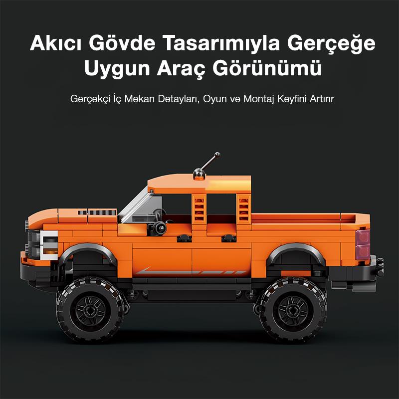 Reobrix Technic 827 Ford F-150 Raptor Kamyon Araba Yaratıcı Yapı Blok Seti Building Blocks - 423 Parça