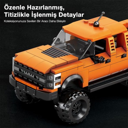 Reobrix Technic 827 Ford F-150 Raptor Kamyon Araba Yaratıcı Yapı Blok Seti Building Blocks - 423 Parça - Thumbnail